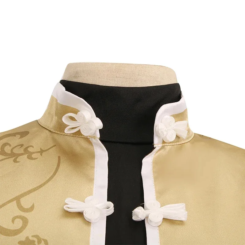 qq38Disfraz de Anime con cerradura azul, peluca de Cosplay de Bachira, ropa de elemento chino, traje Unisex de Kung Fu Tang, disfraz de Halloween