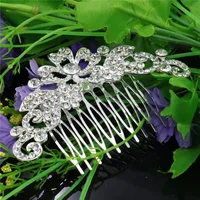 Wedding Bridal Crystal Hairpin Flowers Leaves Shape Hair Comb Hair Clips Women Headwear Fashion Jewelry Accessories Girl Gifts