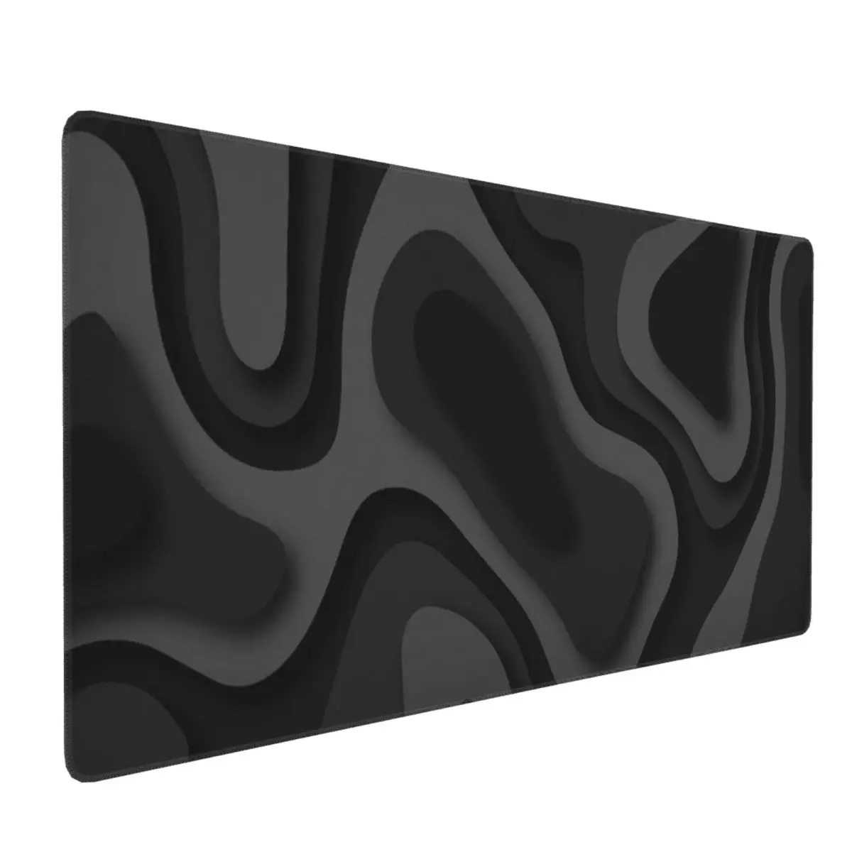 

Large Mouse Pad Black And Grey Liquid Swirl Abstract Art Laptop Mats Keyboard Carpet Computer Gaming Office Accessories Desk Mat