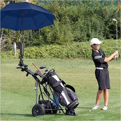 Universal Golf Push Cart/Golf Trolley/Bike/Wheelchair Umbrella Holder,Adjustable Angle With Clamp Mounting Attachment