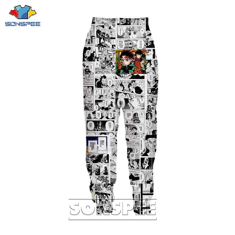 

2020 Hot Anime Demon Slayer Unisex Comics Kamado Tanjirou Pants 3D Print Trousers Men Women Hip Hop Pantalon Black Sweatpants