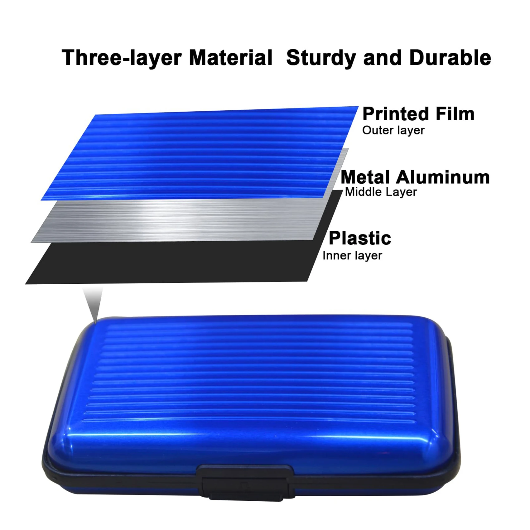 2024 Anti-Theft Credit Card Holder Blocking Wallet Coin Purse Aluminum Metal Waterproof Wallet Business Card Case for Men Women