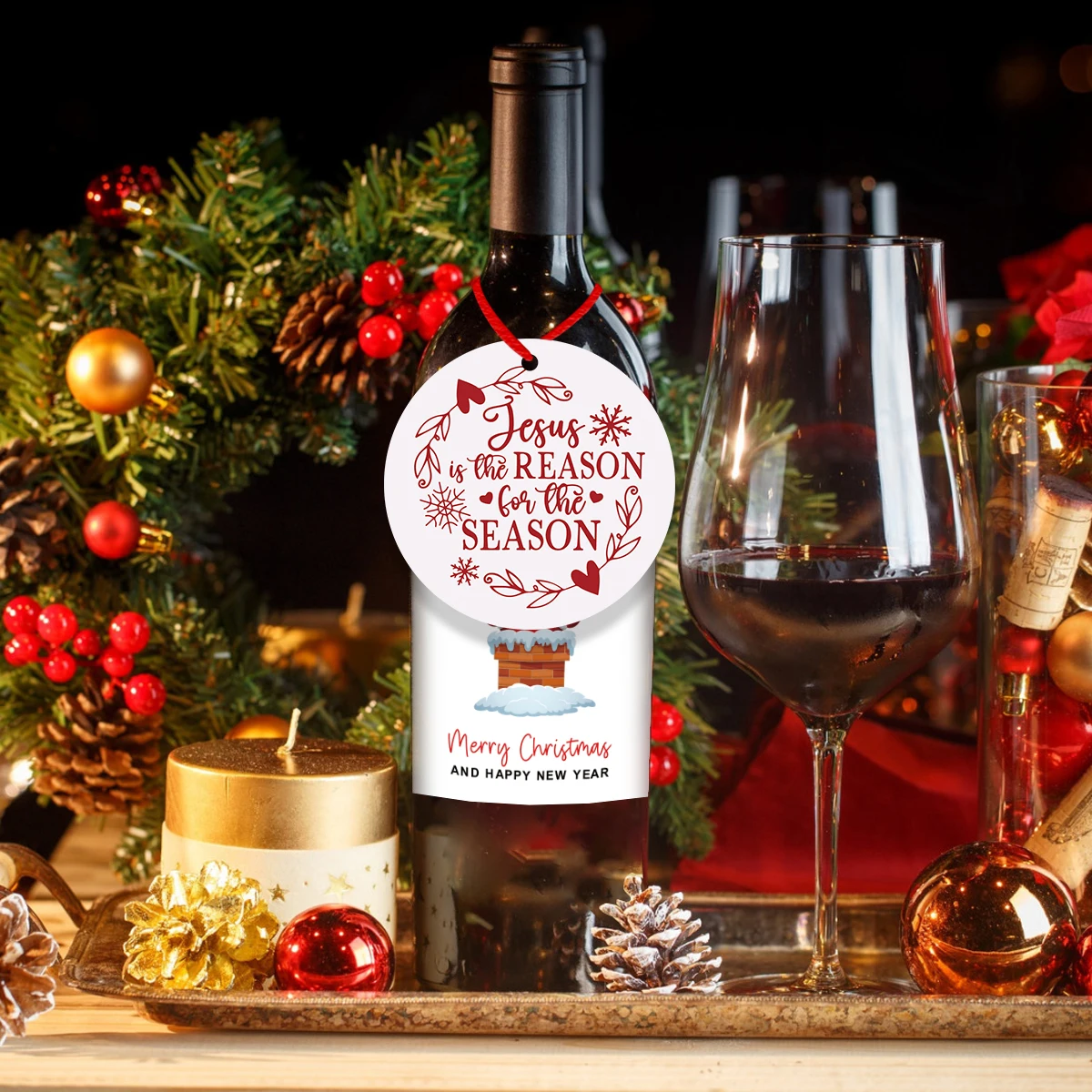 اليسوع هو السبب في زينة عيد الميلاد للموسم ، هدية دلاية من الأكريليك ، زينات معلقة على شجرة الكريسماس ، 1 way