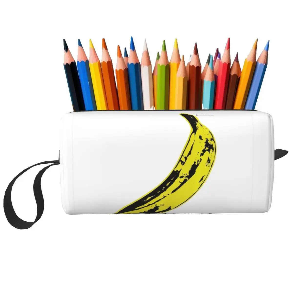 Estuche subterráneo de terciopelo de plátano Andy Warhol para regalos, caja de bolígrafos, bolsa de lápices, suministros de papelería, bolsa organizadora de cosméticos