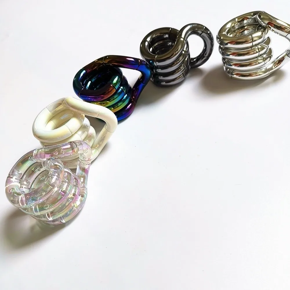 Electroplated Twisty Toy Squeeze Deformation Stress Relief Knot Pressure Toy Hand Exercise Sensory Stimulation Sensory Toy Adult