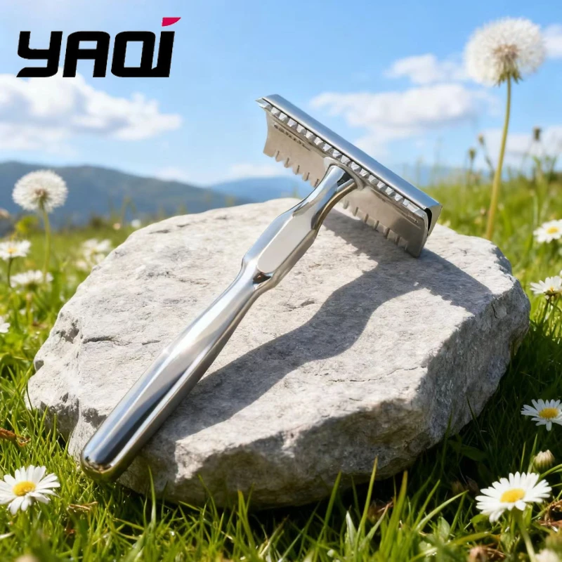 

YAQI PAGODA MIRABILIS безопасная бритва из нержавеющей стали, гипоаллергенная, около 54 г, 0,30 мм, зазор, сверхлегкий мужской инструмент премиум-класса для бритья