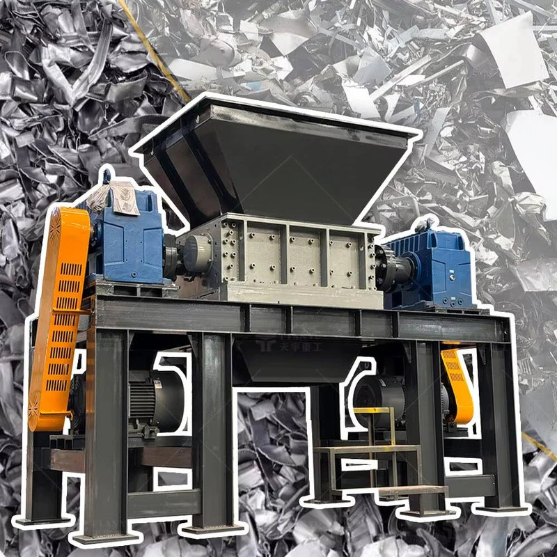 

Small Double Shaft Industrial Tank Iron Aluminum Car Steel Scrap Metal Crusher Hair Pad Leather Crusher