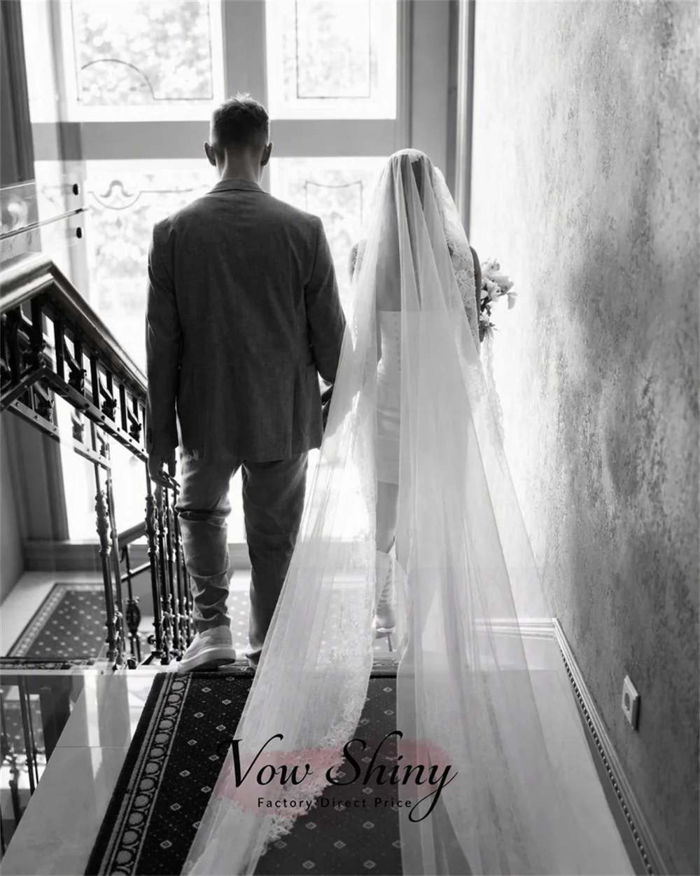 Vow Shiny Modern Strapless Two Piece Wedding Dresses For Woman Satin Mini Bridal Gown Customized 2027 Civil Wedding Dress