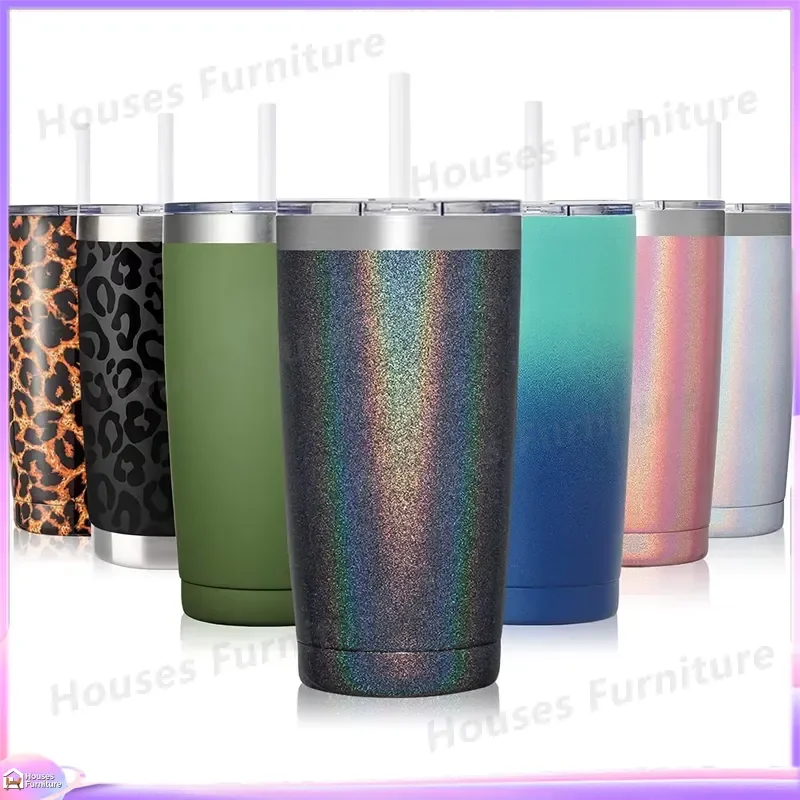 20oz Insulated Stainless Steel Travel Mug Hot Cold Coffee Cup BPA Free Leak Proof Thermos Flask Portable Reusable Tumbler for