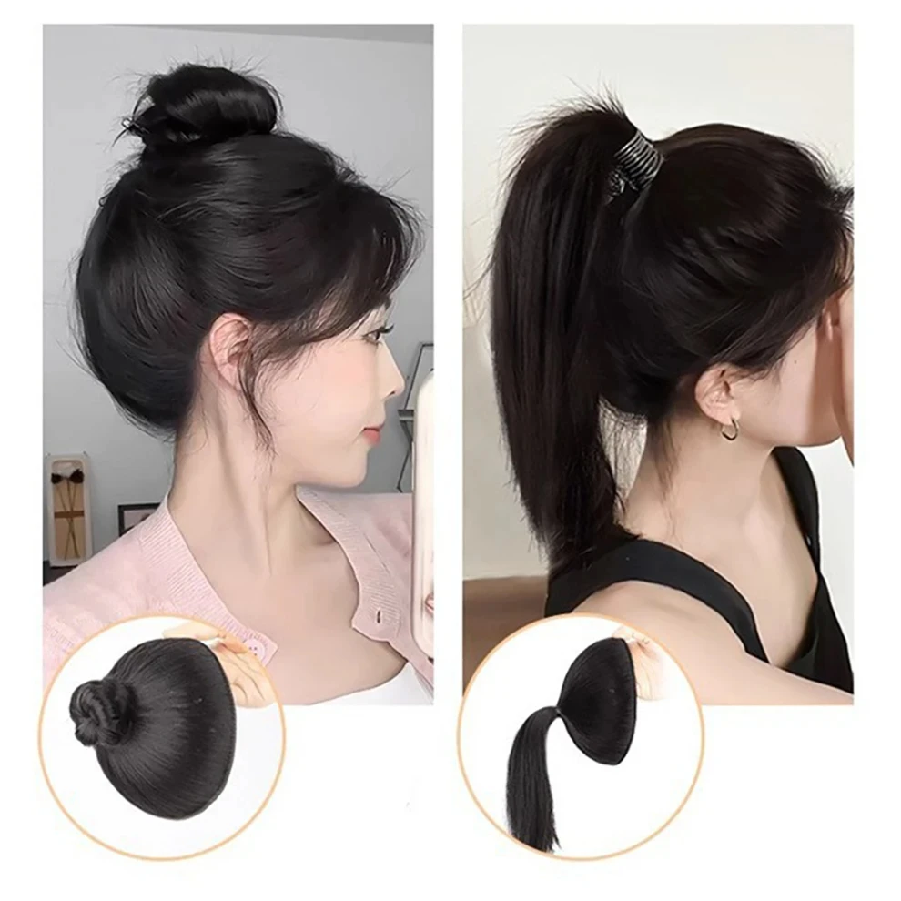 Head Hair Bag Ball Synthetic Hair Bun Extensions Grapefruit Peel Lazy Hair Magic Tool Increase Hair Volume Fluffy Hair Tie