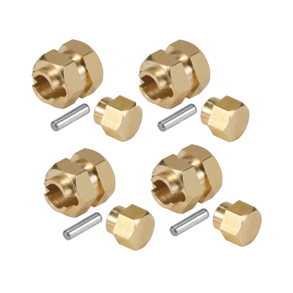 Brass Wheel Hex 7MM Hub Extenders for 1/18 RC Car Crawler TRX4M Bronco Defender Chassis Upgrade Parts