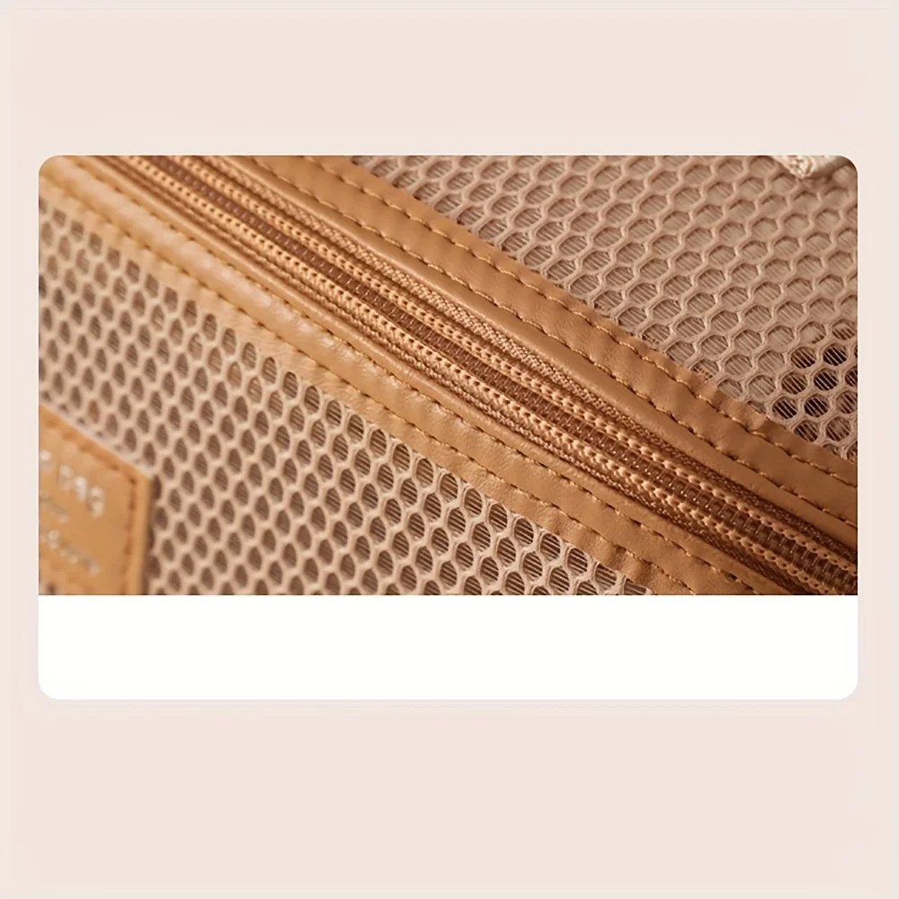 حقيبة أدوات الزينة الشبكية الوردية، سعة كبيرة مع مقصورات متعددة. خفيفة الوزن ومتينة للسفر وصالة الألعاب الرياضية والمدرسة والاستخدام اليومي.