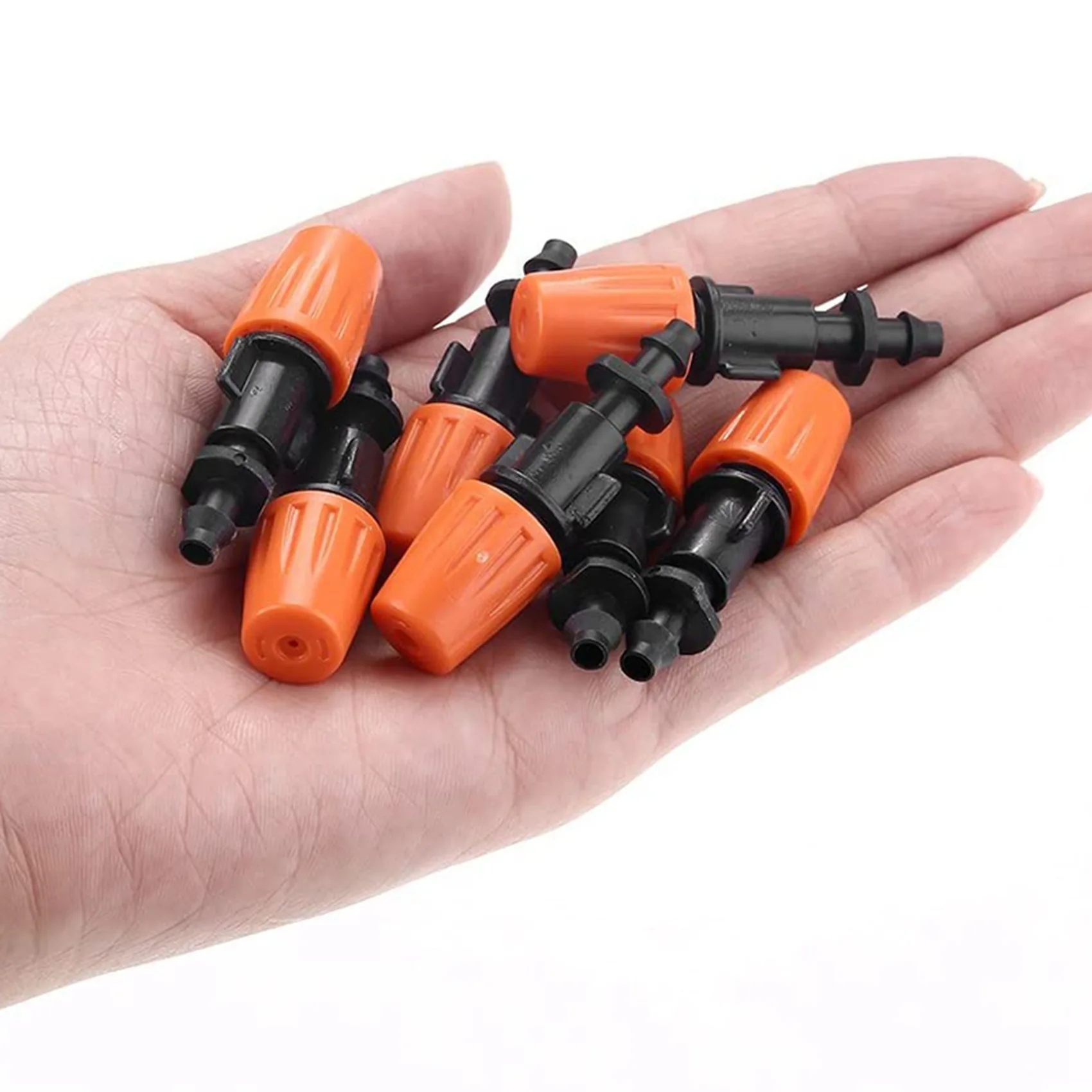 

SYW-100 Pcs Drip Irrigation Spray Nozzle, Water Spray Nozzle, Adjustable In 2 Modes: Water Mist And Water Column