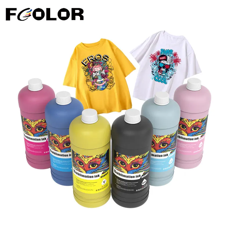 Fcolor 500ml Sublimation Ink for Epson Desktop Sublimation Printer Dye Sublimation Ink Heat Press Transfer on Mugs T-Shirt