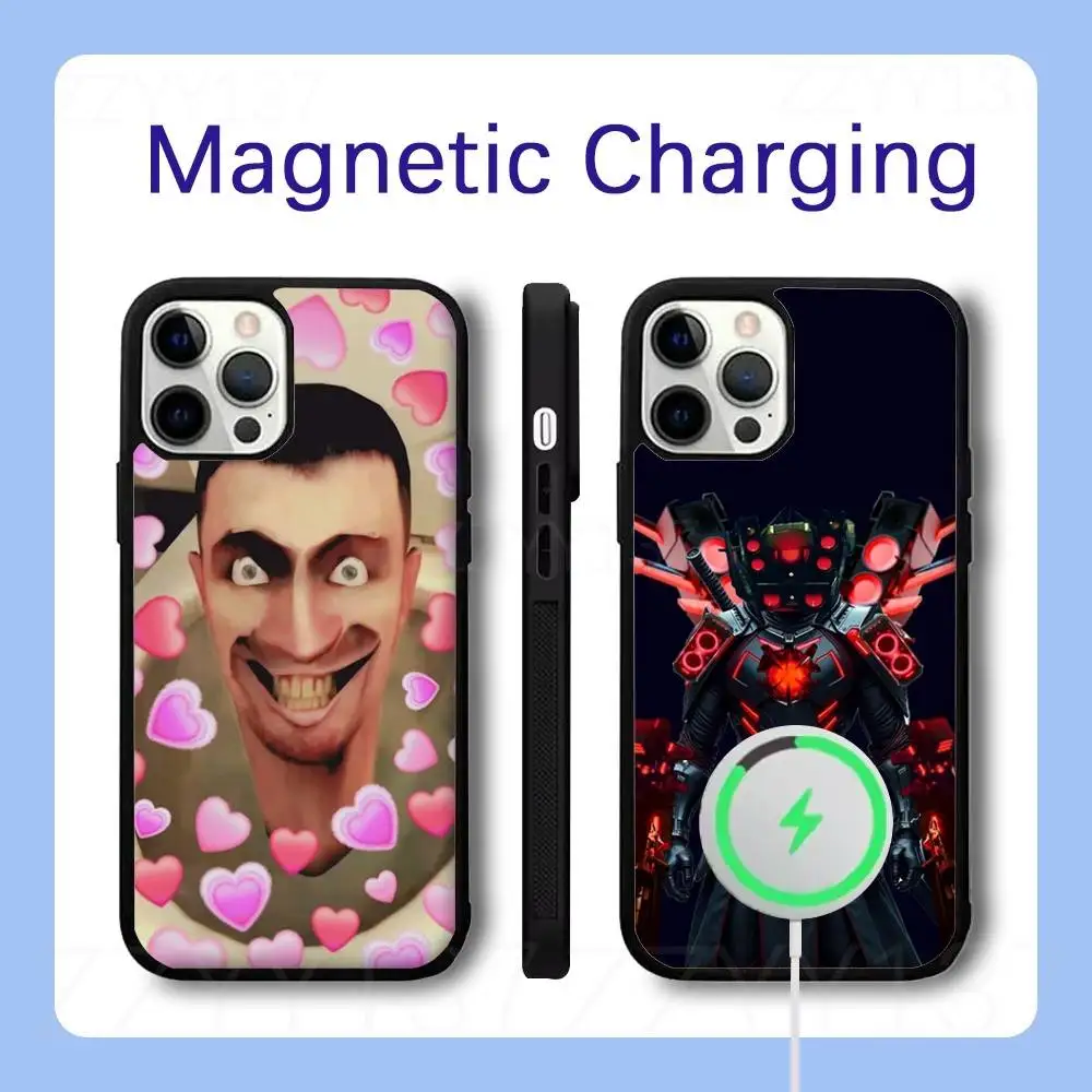 

Skibidi Toilet TV Man Phone Case For iPhone 17,16,15,14,13,12,11,Pro,Max,Plus,Air,Mini,SE Magsafe Magnetic Wireless Charging