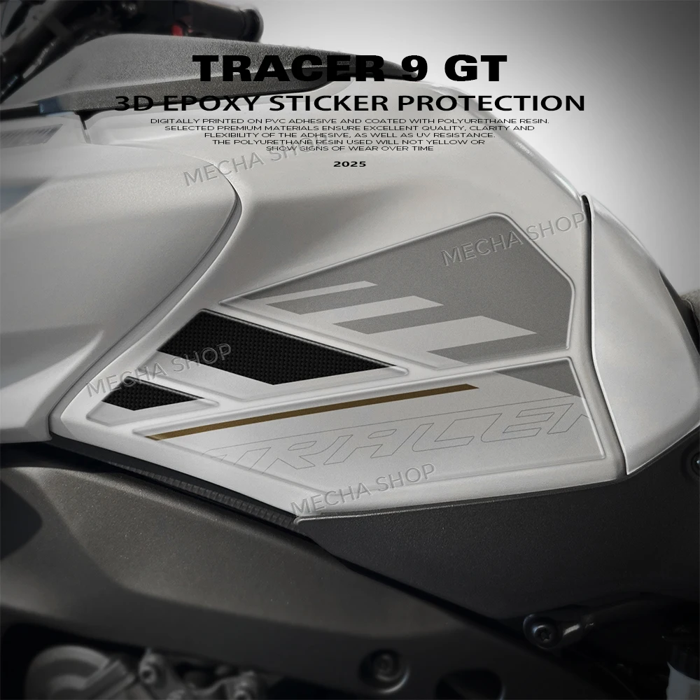 

For Tracer 9 GT 2025 Ceramic Ice Tracer 9GT Tech Black 3D Tank Pad Sticker Motorcycle Accessories Protection Kit