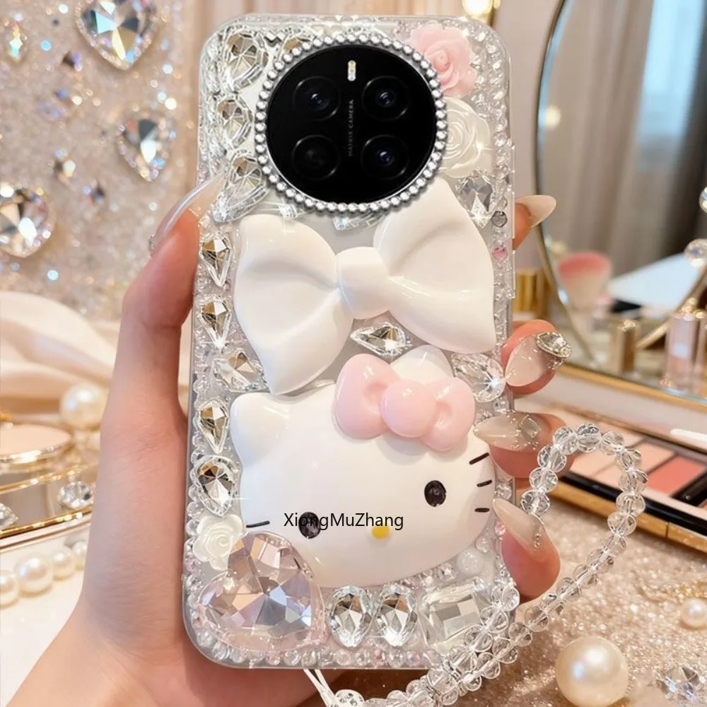 Sanrio Hello Kitty Hülle für Honor Magic8 Lite 7Lite 6Lite 5Lite 7Pro 6Pro 5Pro 4Pro 3Pro Schutzhülle Shell Coque Strass – Detail 1