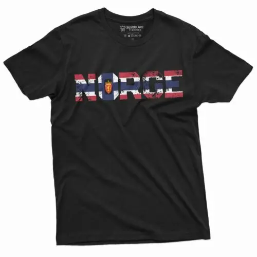 Norge T-shirt Norway Tee patriotic nation tee shirt Norwegian Coat of arms tee