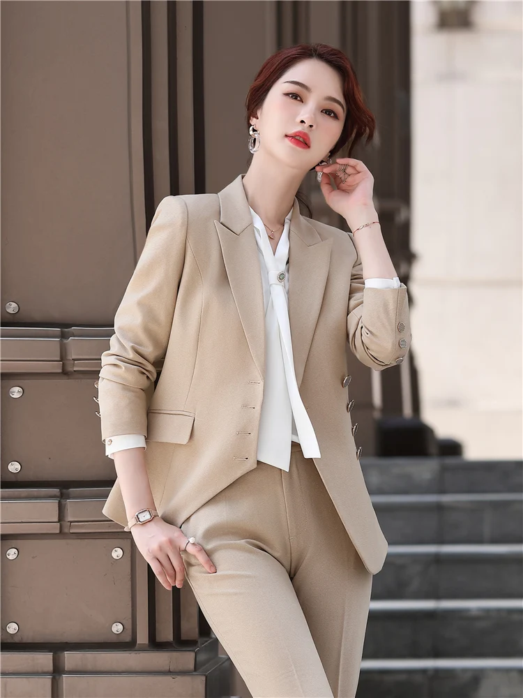 Women Fashion Blazer Female Suit Long Sleeve Single Button Jackets Elegant Slim Stylish Office Wear Coats