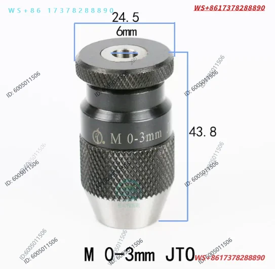 Mi-cro precision self tightening drill chuck 0-3mm JT0 perforating machine discharge motor chuck