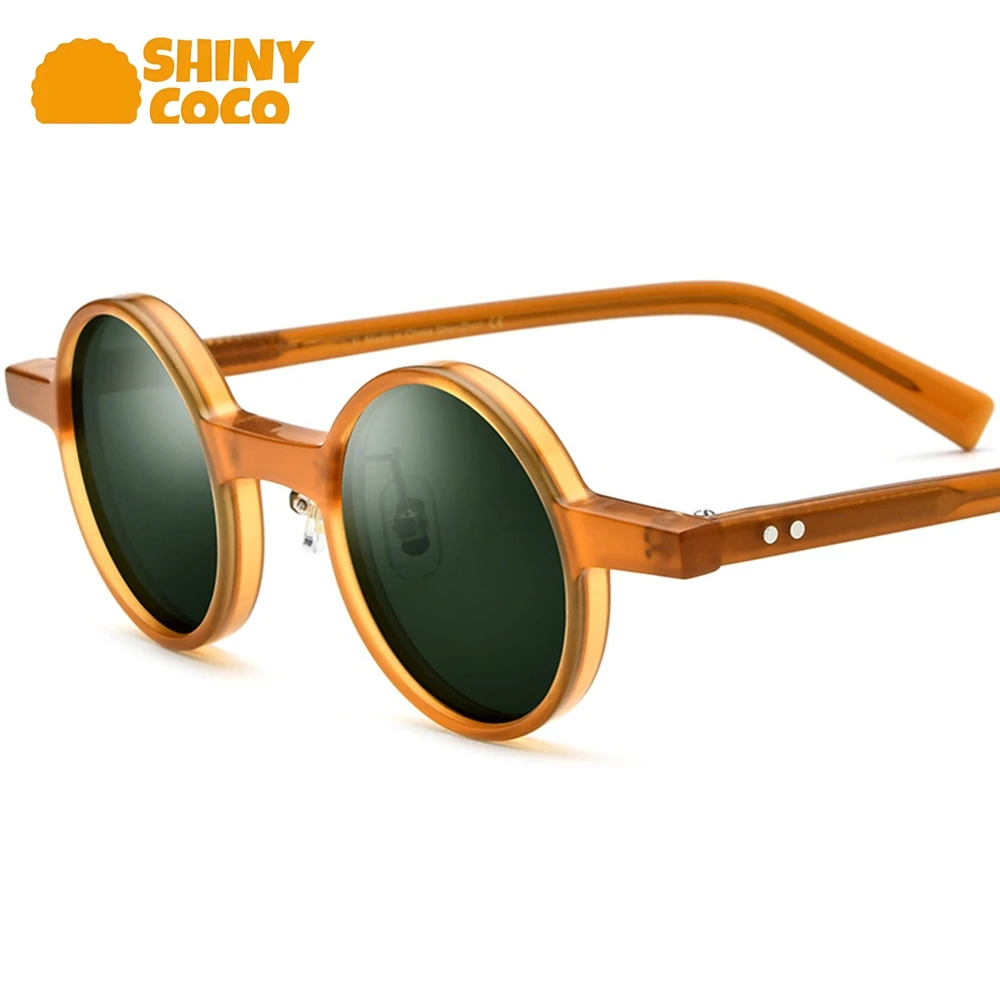 

ShinyCoCo Luxury Brand Retro Board Round Sunglasses Personalized Polarized Sunglasses For Both Men And Women Driving Glasses