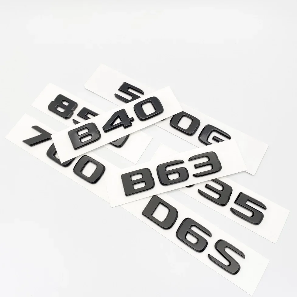 

Glossy Black Letters 550G 4X4 850 550 D35 B40 D6S B63 Emblem for Mercedes Benz Brabus G Car Fender Trunk Rear W464 Logo Sticker