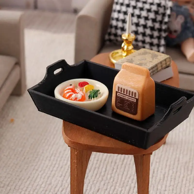 【BS】1 ชิ้น ของตกแต่งบ้านตุ๊กตาจำลอง เฟอร์นิเจอร์จำลอง อุปกรณ์เสริม โมเดลจานอาหารสำหรับบ้านตุ๊กตา ขนาด 1:12 ของเล่นตกแต่ง