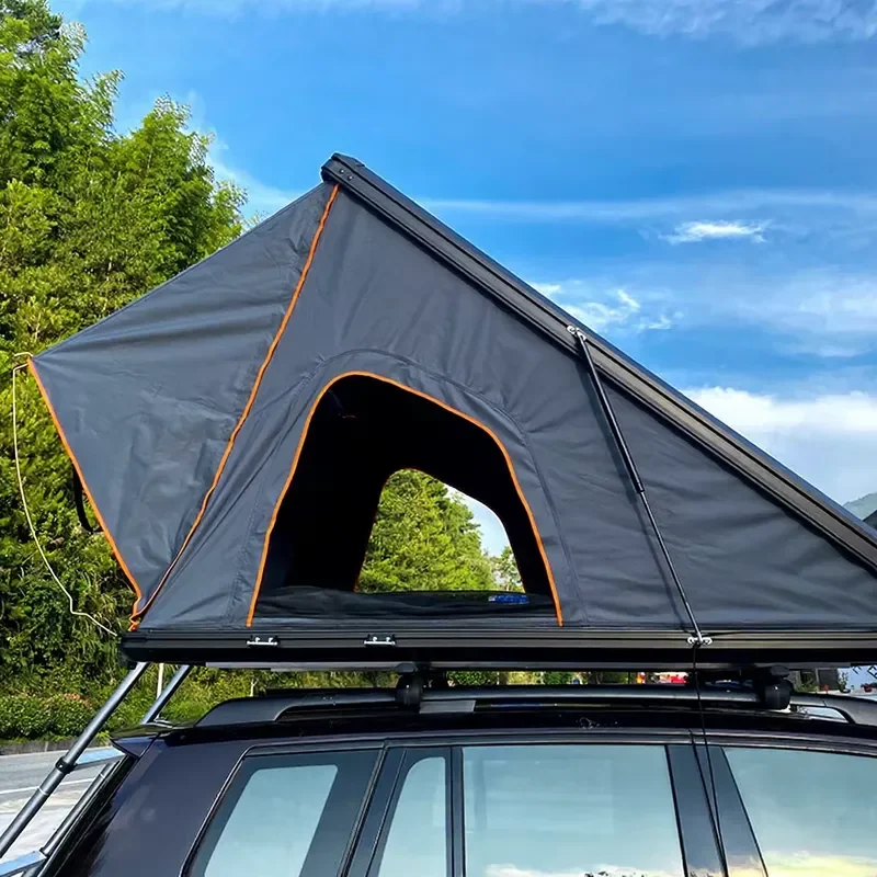 Waterproof Oxford Cloth Roof Top Tent Triangular Aluminum Alloy 2 Person Camping Shelter Easy Install for SUV Car Outdoor