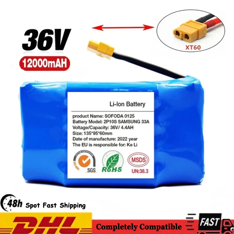 New 100% Original Real Capacity 36V 7000mAh Lithium Battery 10s2p Lithium Ion Pack High-capacity Scooter Twist Car Battery