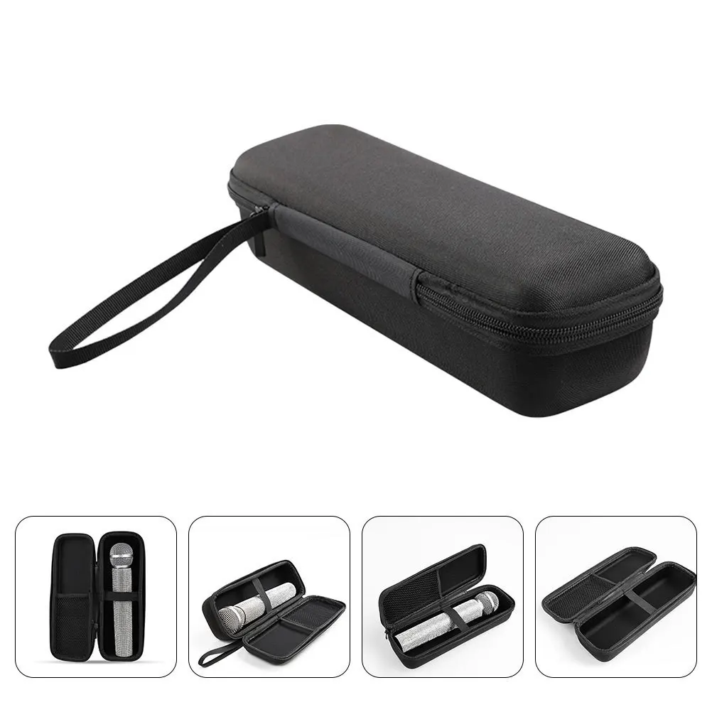 

2 pcs Microphone Storage Bag Eva Hard Case Shockproof Single Mic Holder For Handheld Dynamic Condenser Microphones Carry Pouch
