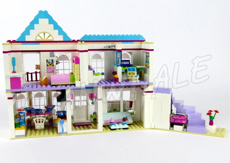 649pcs Friends Heartlake City Summer Stephanie's House 10612 Model Building Blocks Children Kid toy Bricks Compatible with