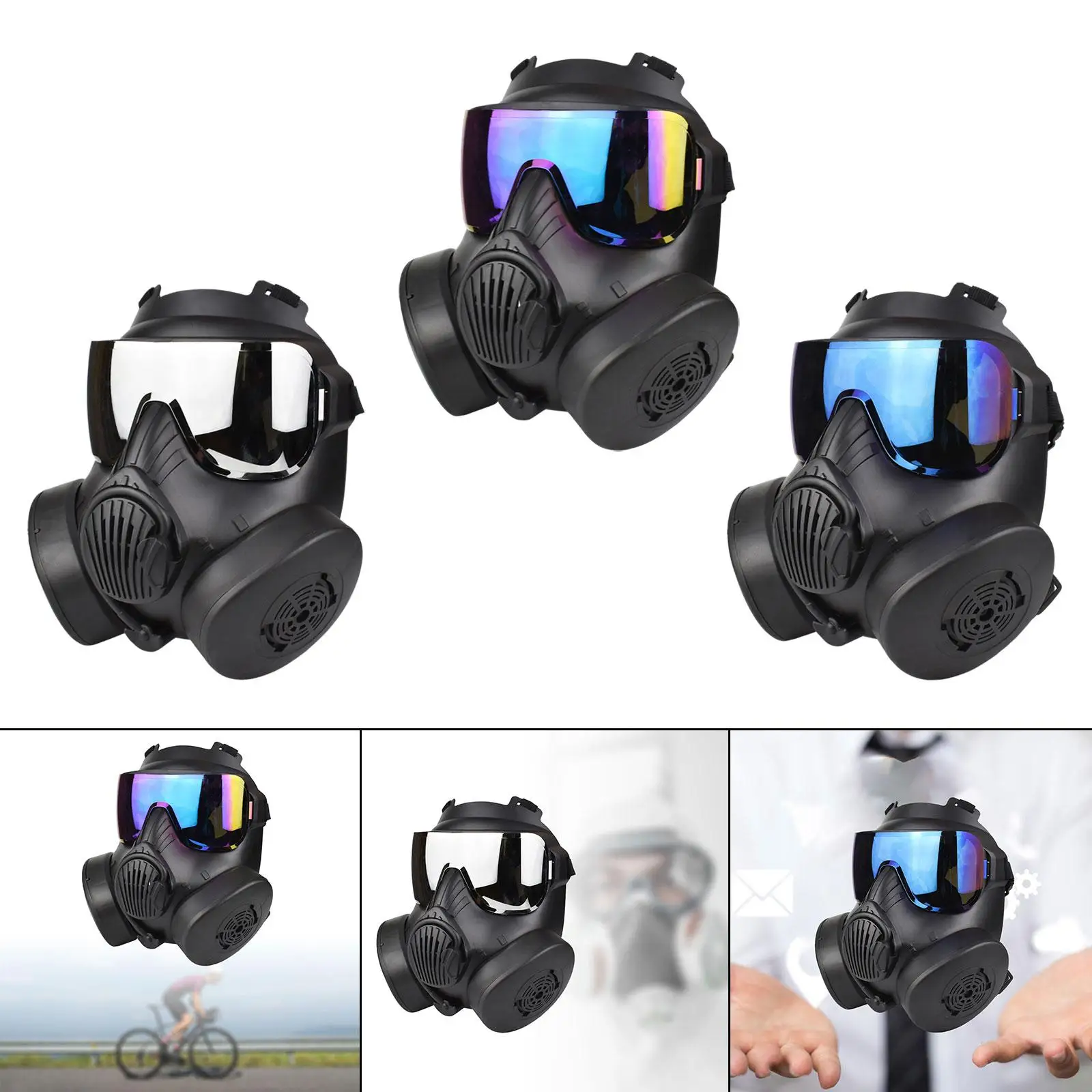 

Protective Mask for Whole Mask Double Fan CS Mask for Cosplay Costume Masquerade