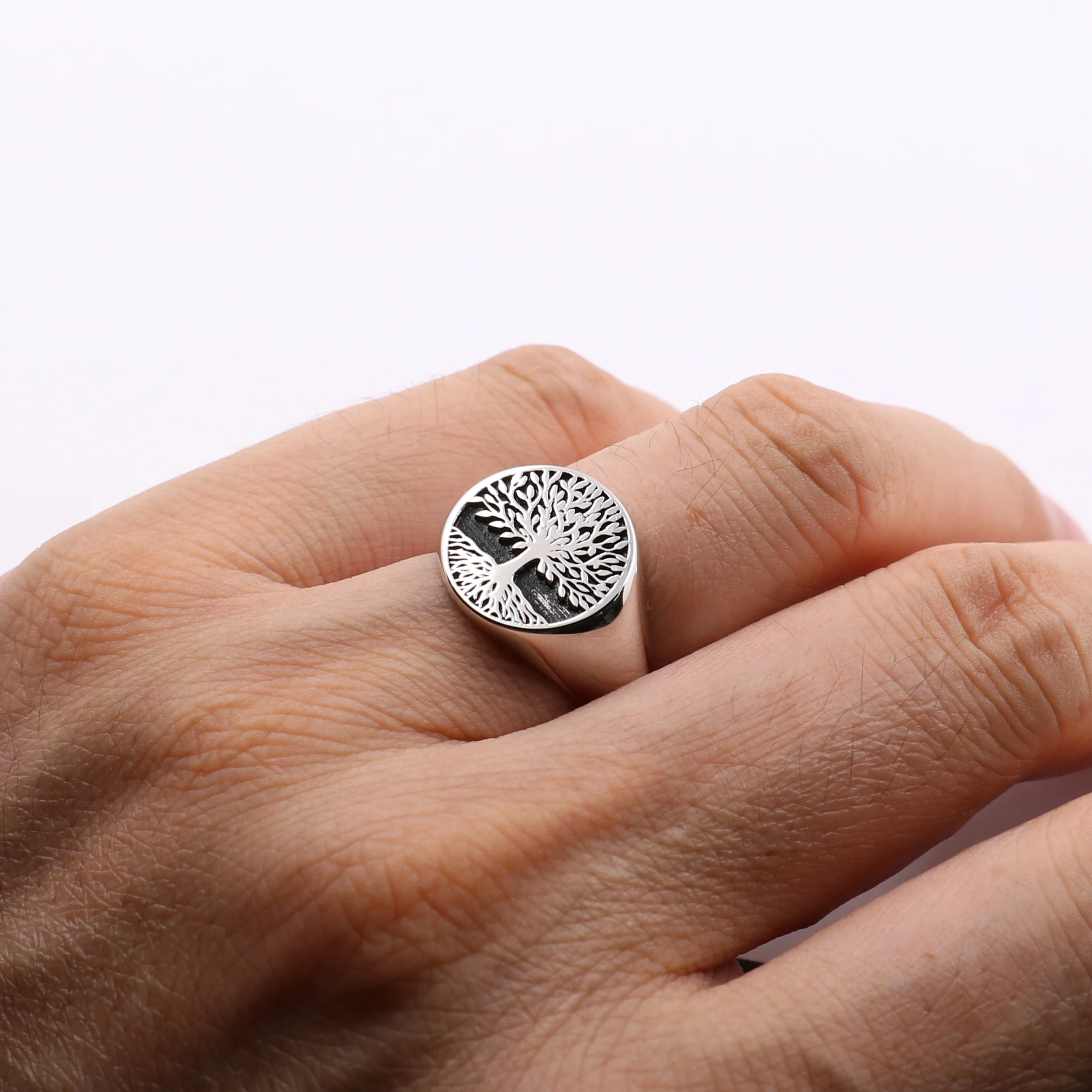 

Кольцо-печатка из натурального чистого серебра унисекс «Древо жизни»
