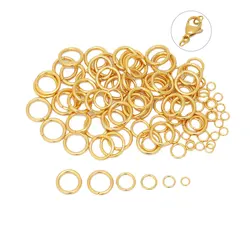 100-200pcs Gold Color Stainless Steel Open Jump Rings Necklaces Bracelets Connectors Split Rings Findings for DIY Jewelry Making