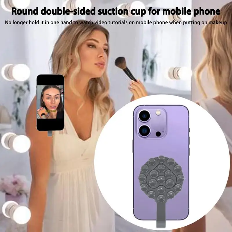 Multifunctional Mobile Phone Silicone Suction Cup Mobile Phone Double-Sided Case Anti-Slip Holder Mount Suction