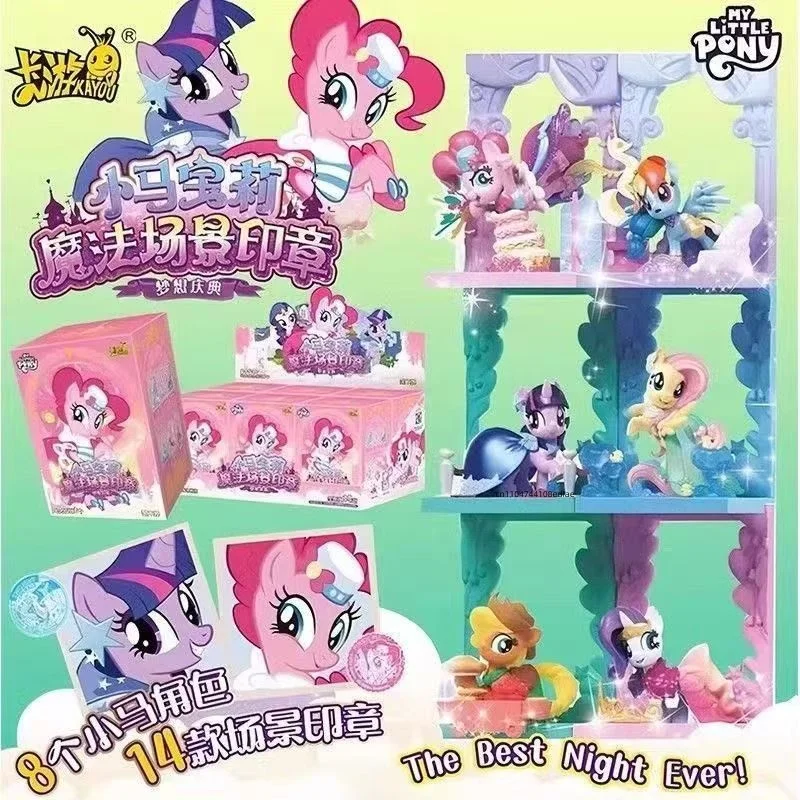 

KAYOU натуральная мой маленький пони, анимация, периферийные устройства, волшебная сцена, печать, коллекционная карта, милая мини-версия игрушки, детский праздничный подарок