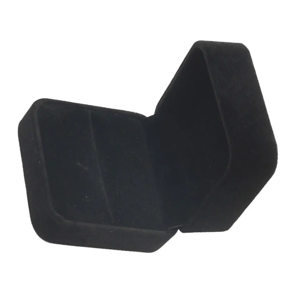1Pcs Creative Finger Ring Box Flannel Jewelry Box Black Proposal Wedding Ring Storage Case Engagement Gift Organizer