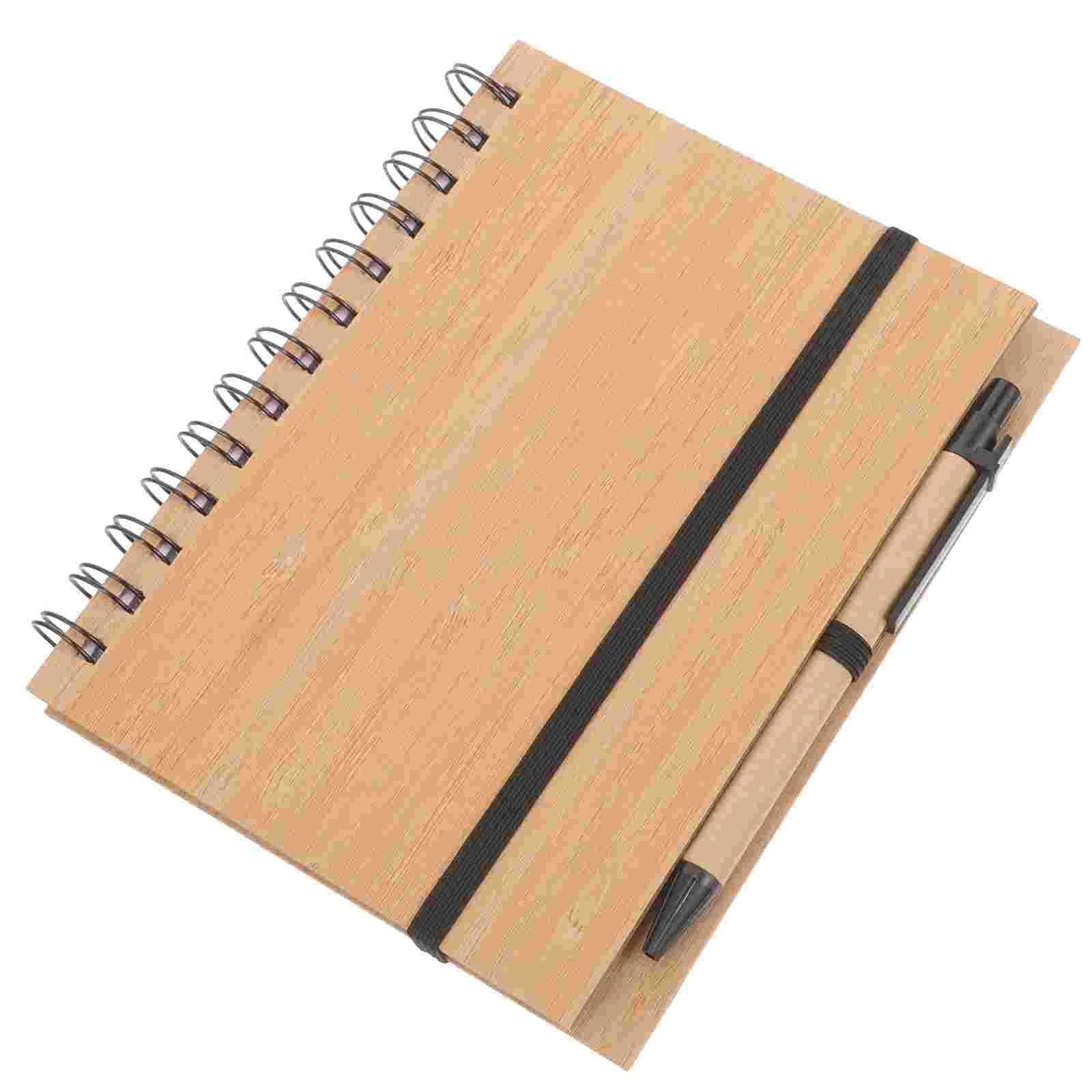 

Pad Notebook Notepad Books Multifunction Bamboo Office Memo Pads Work Notebooks