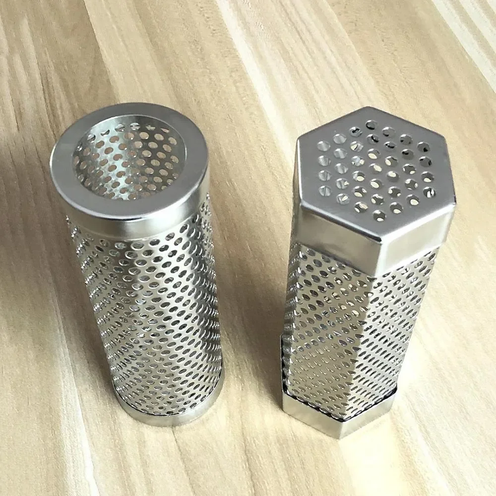 Stainless Steel  Smoker Grill Tube Perforated Mesh Smoker Tube Filter Gadget Generator Pellet Smoking  Accessories Tools