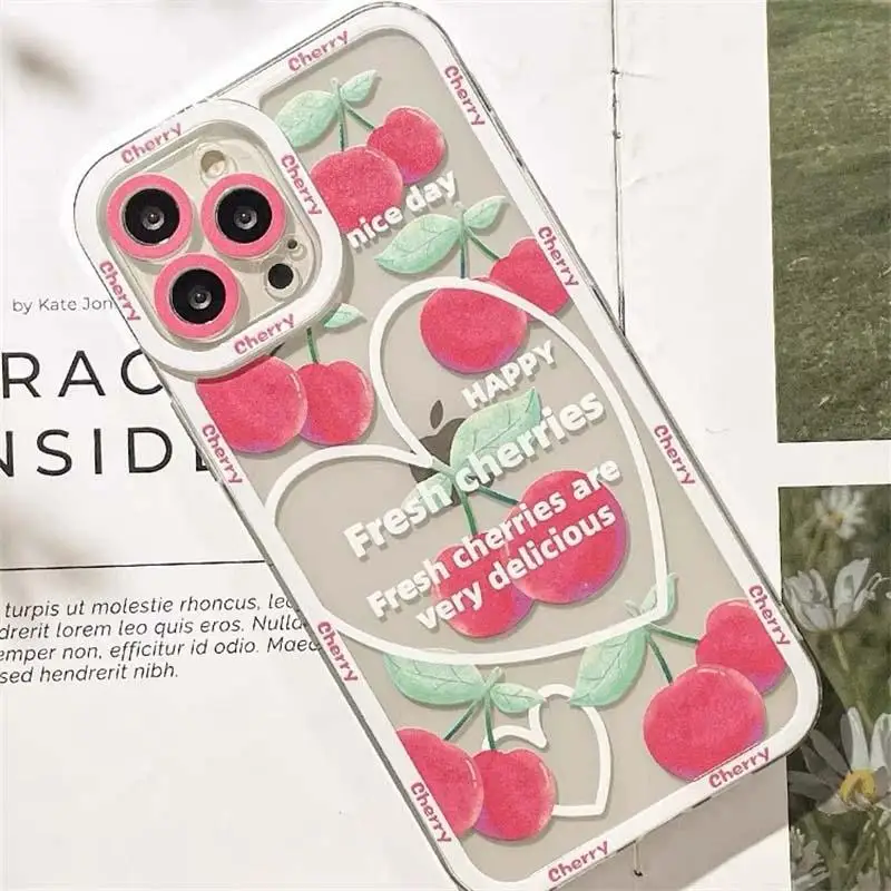 Case For OPPO A98 A78 A58 A79 A38 A18 A17 A17K A94 A73 F19 Pro F7 F5 F11 F17 F23 A52 A72 A92 Reno 5F Cherry Fruit Soft Shell