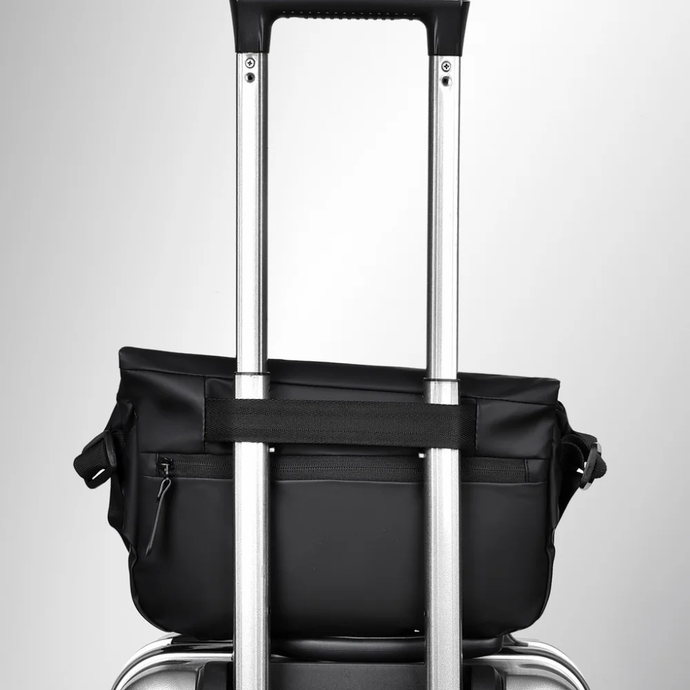 ใหม่ผู้ชายรถจักรยานยนต์Crossbodyกระเป๋ากันน้ําMulti-Functionalกระเป๋าเข็มขัด,Stylish & Coolไหล่กระเป๋า