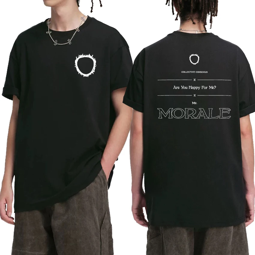 

Rapper Kendrick Lamar Hot Sale Double Sided printed T shirt Men Women vintage Hip Hop Tops Unisex Cotton short sleeve T-shirts