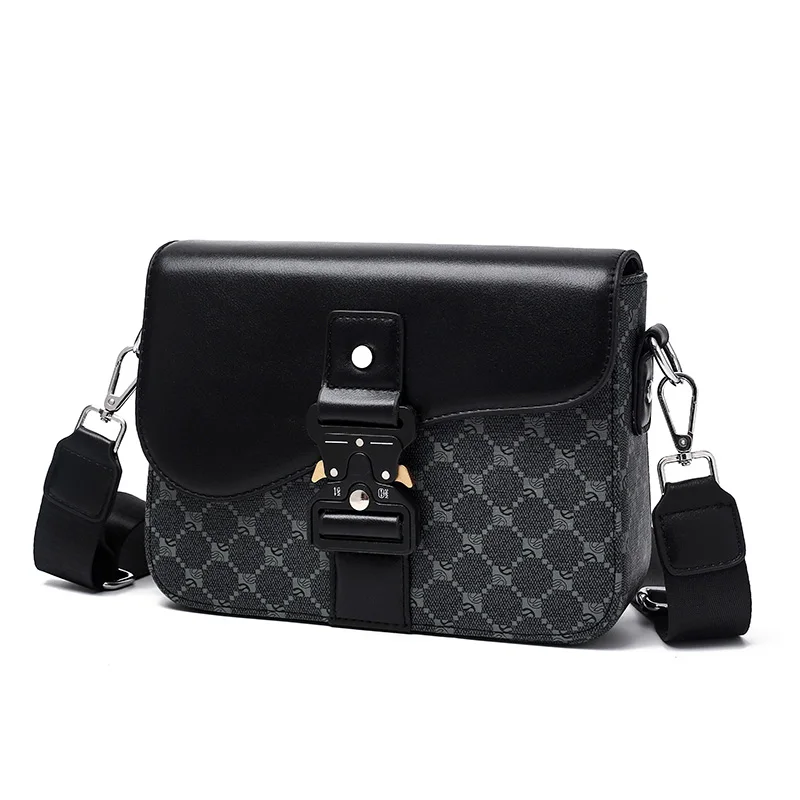Fashionable Jacquard Pattern Men's Crossbody Bag High-End Casual Shoulder Bag for Commuting Business Waterproof Daily Sling Bag