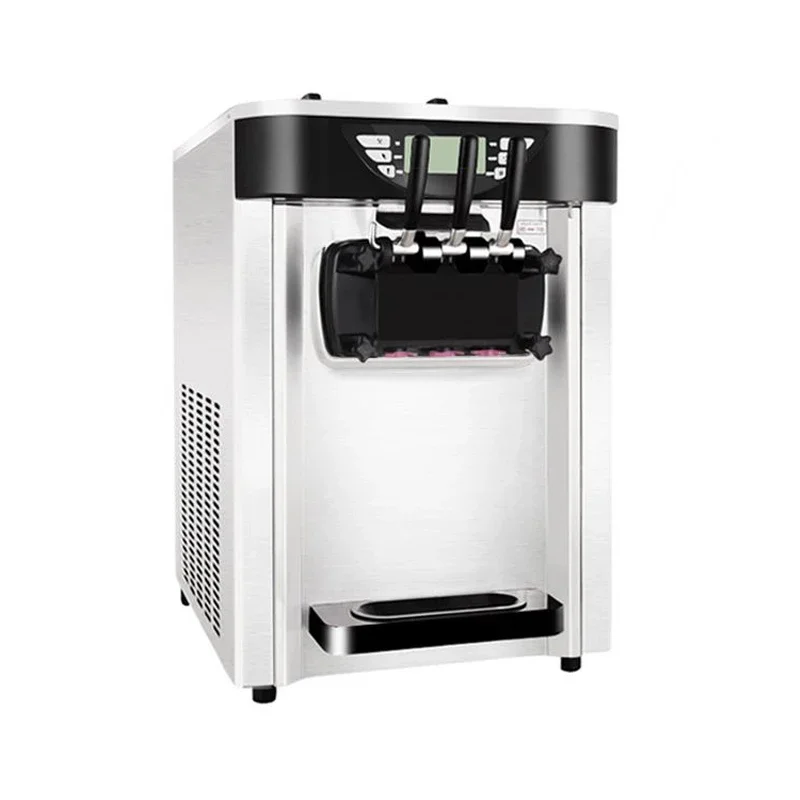 

Most Popular Soft Ice Cream Makers Three Flavors Ice Cream Cone With LCD Panel Sundae Ice Cream Machine