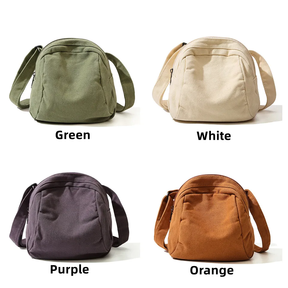 Versáteis Canvas Shoulder Bags para Mulheres, Monocromático Crossbody Bags, Grande Capacidade, Advanced Sense Qualidade, Moda Feminina