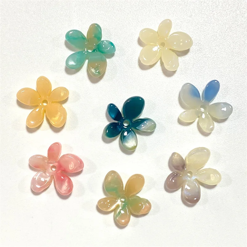 

Оптовая продажа, 90 шт./лот, 13 мм, цветной узор, принт, мультяшные цветы, акриловые бусины, ювелирные изделия своими руками, аксессуары для волос, одежда