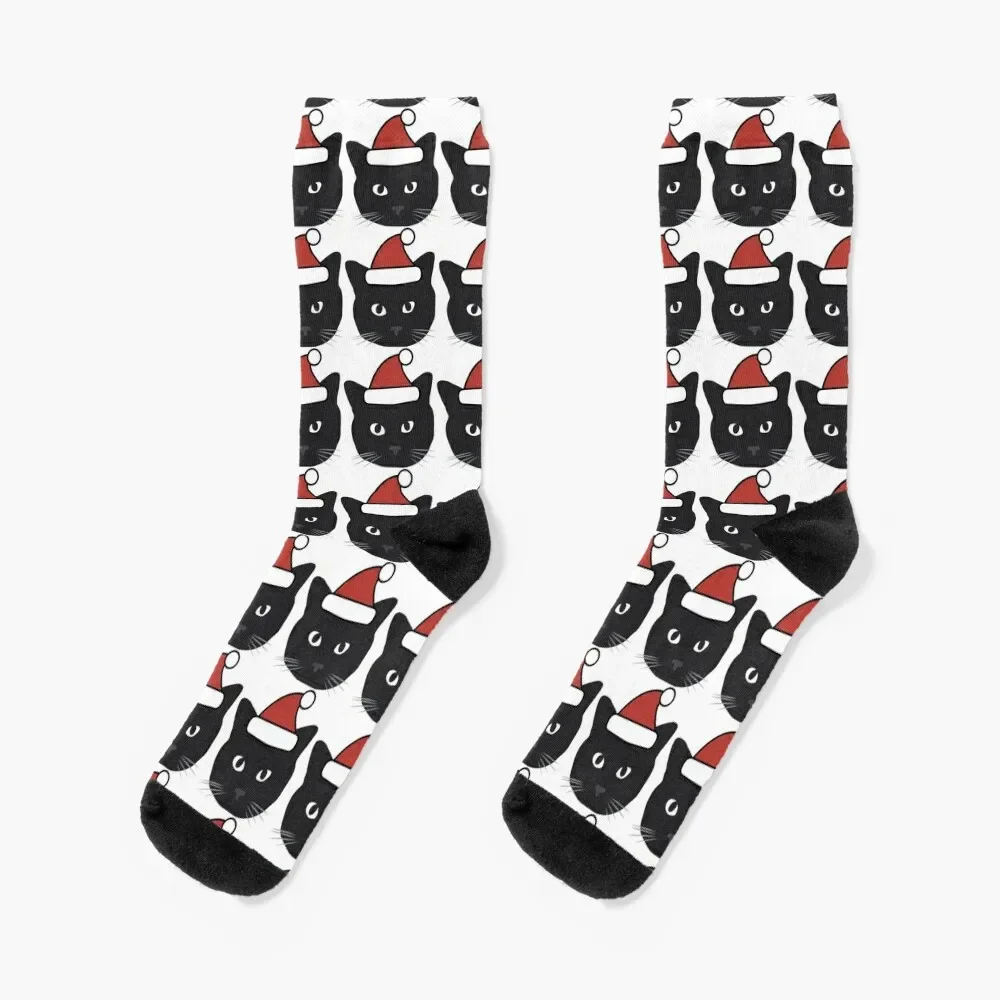 

Christmas black cat Socks sport short designer cartoon Boy Child Socks Women's