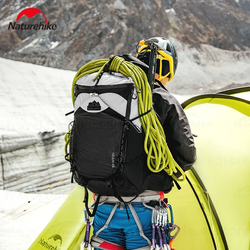 

Naturehike 40L Backpack With Rain Cover Outdoor Camping Large Capacity Mountaineering Sports Bag Thickened Belt Hiking Rucksack