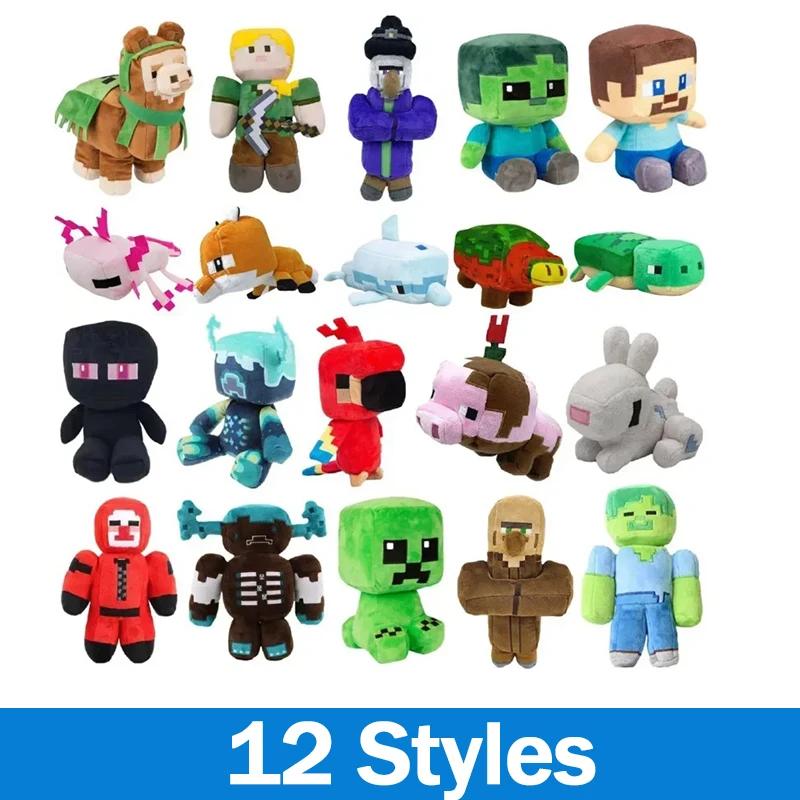 New 22cm Game Figure My Worlds Animal Plush Doll Toy Pig Enderman Creeper Sheep Plushie Soft Collection Doll Kids Chrismas Gift