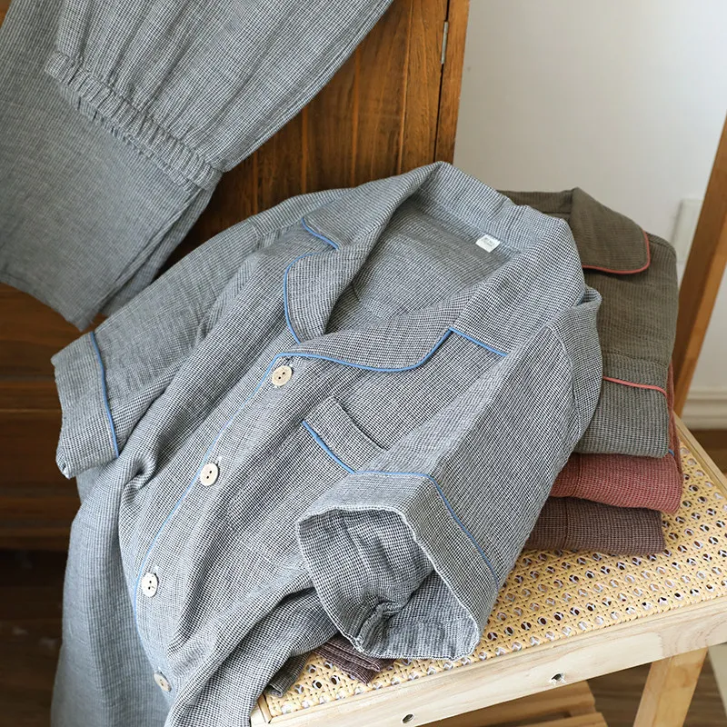 

Мужской пижамный комплект с коротким рукавом, из чистого хлопка, летняя пижама 2026, две части, домашняя одежда для мужчин, пижама для взрослых